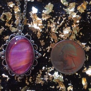 Pink Acrylic Pour Necklace